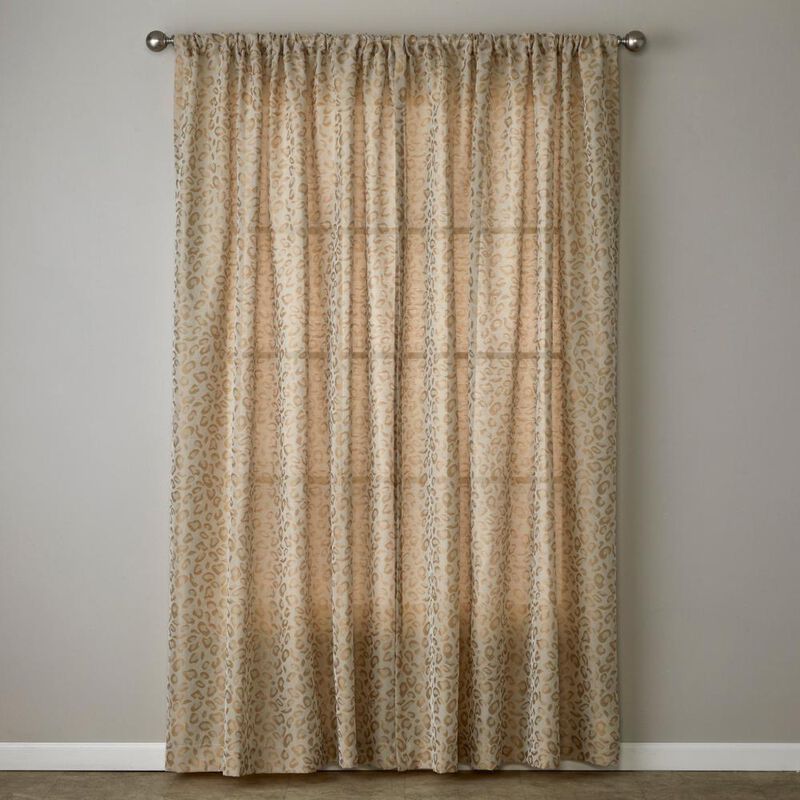 SKL Home By Saturday Knight Ltd Cheetah Spot Window Curtain Panel - 56X63", Toast
