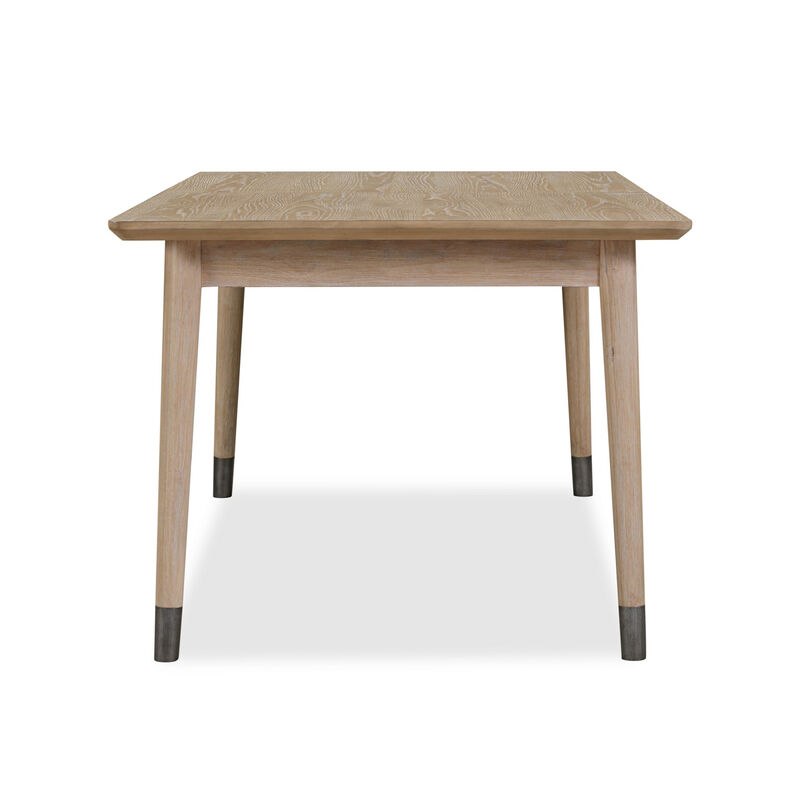 68-82 Inch Extendable Dining Table, Rectangular Top, Cone Legs, Brown Wood - Benzara