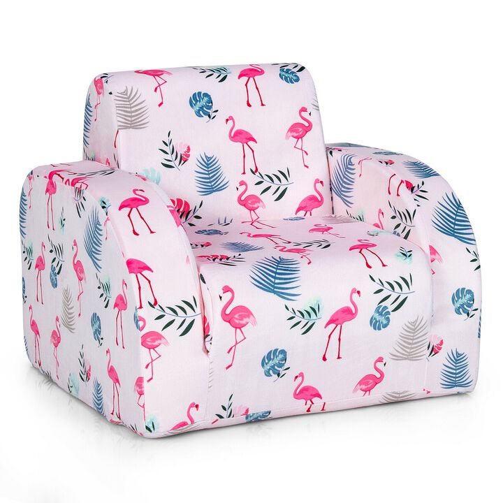 3-in-1 Convertible Kid Sofa Bed Flip-Out Chair Lounger for Toddler