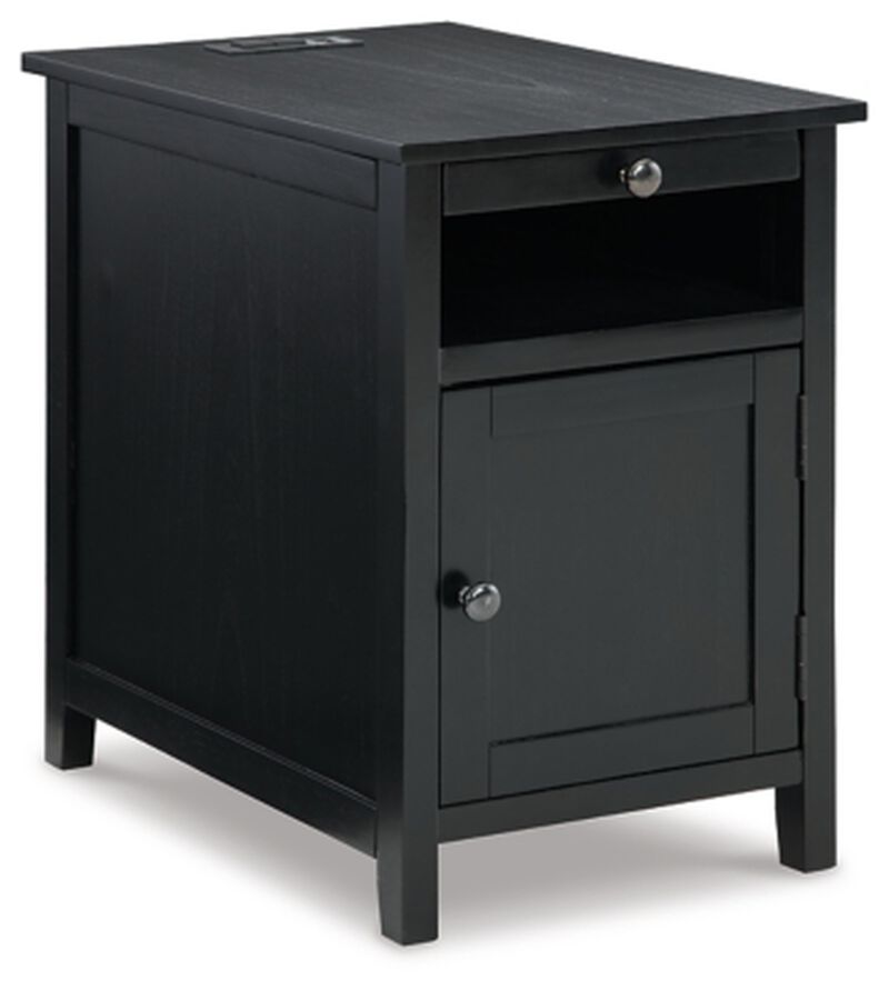 Black Chairside End Table