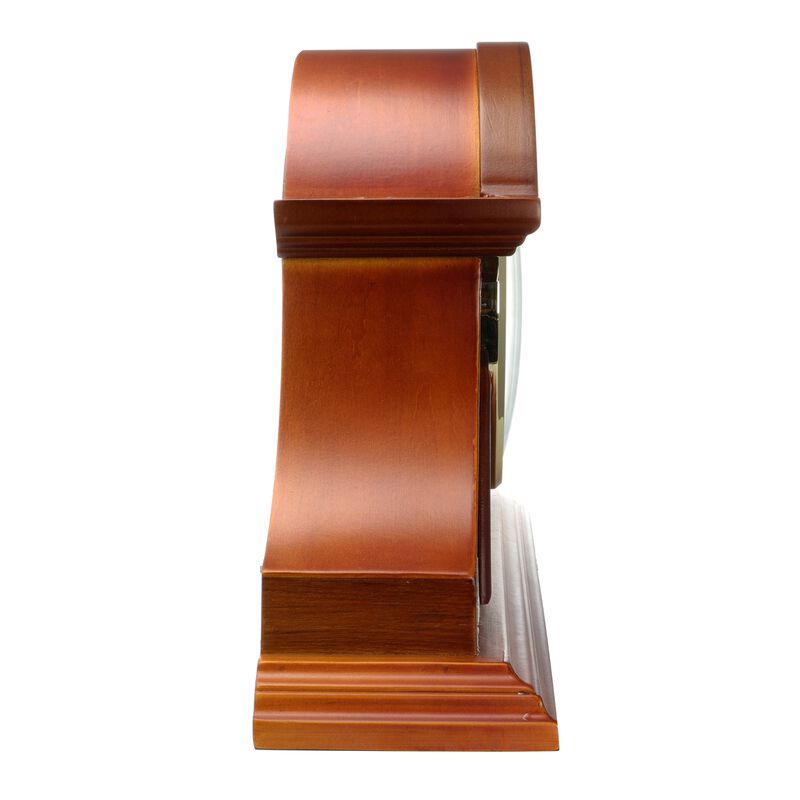 Bedford Clock Collection Mahogany Cherry Mantel Clock with Chimes