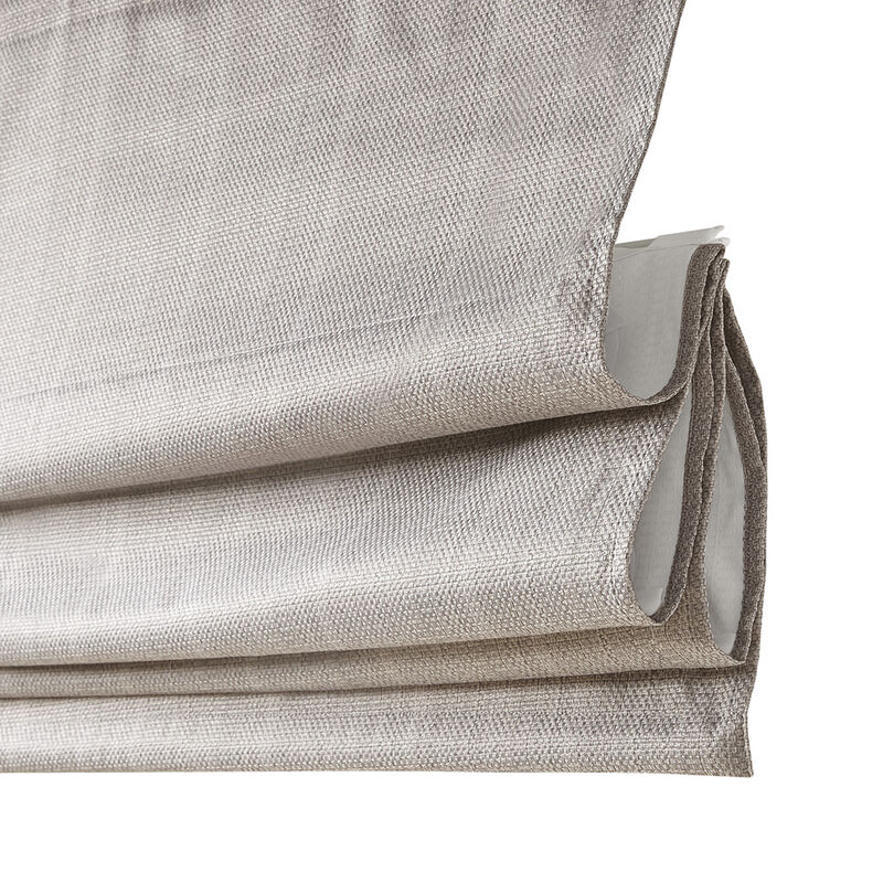 Gracie Mills Calyx Textured Room Darkening Cordless Roman Window Shade - 33x64"