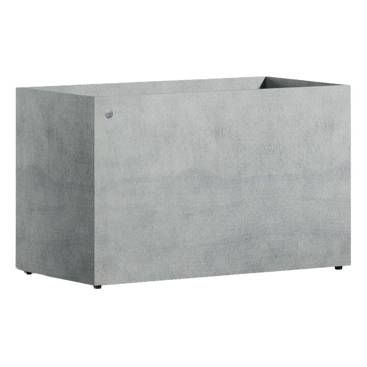 COSAPOTS Semplito Rectangular Planter – Concrete Stone Finish – Fiberglass Indoor/Outdoor and Weather-Resistant Large Planter (39.4" L x 19.7" W x 23.6" H Exterior, 39" L x 19.3" W Interior)
