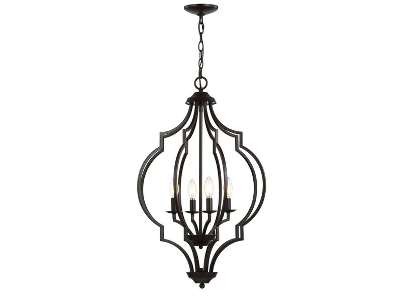 Selema Iron Adjustable Ogee Lantern LED Pendant