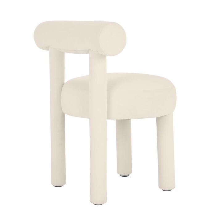 Belen Kox Cream Velvet Upholstered Carmel Dining Chair, Belen Kox