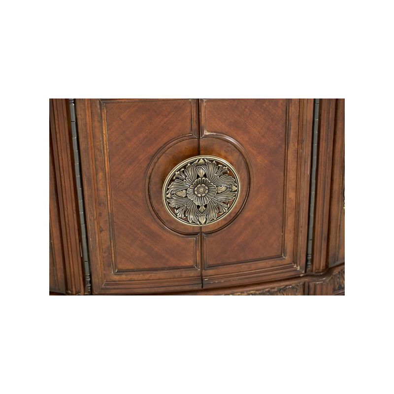 Michael Amini Villa Valencia Sideboard with Mirror - Classic Chestnut