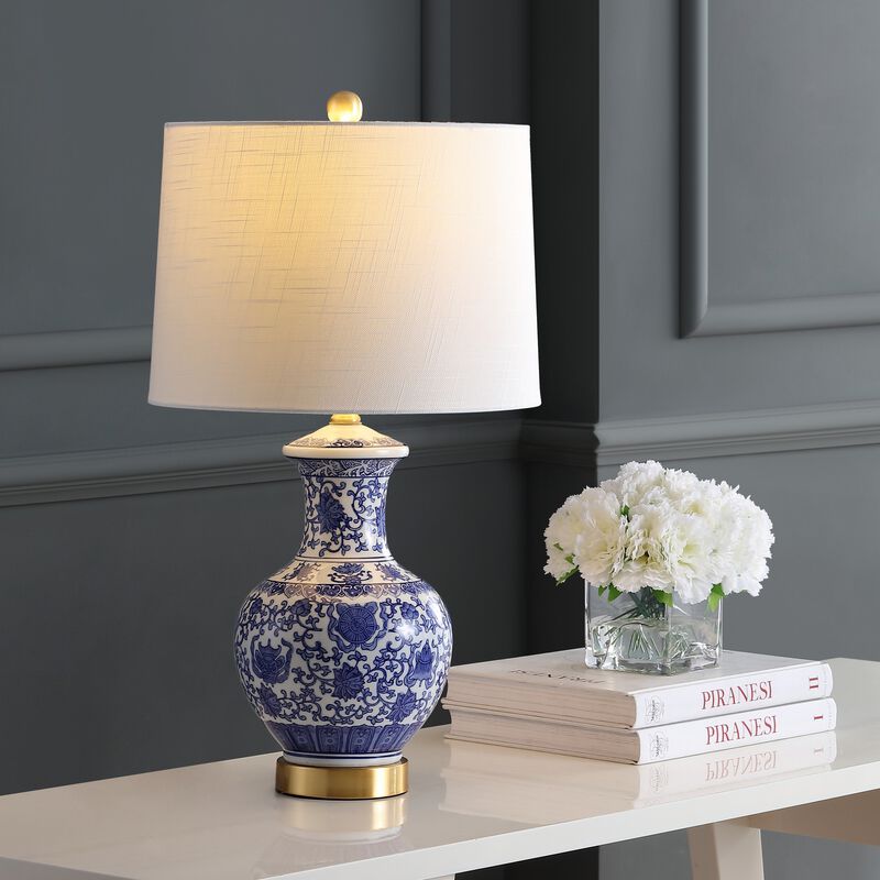 Jennifer Ceramic/Metal LED Table Lamp