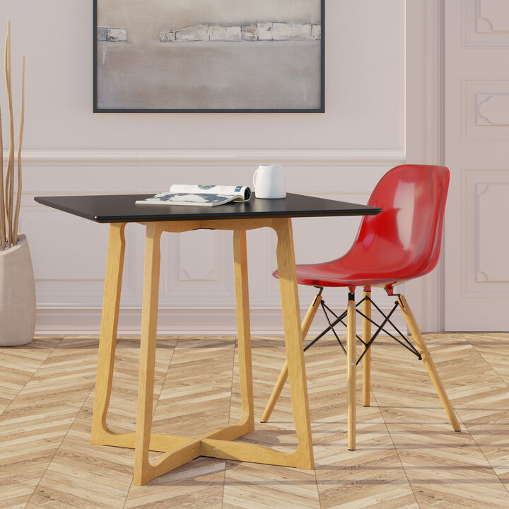 LeisureMod Dover Plastic Molded Dining Side Chair