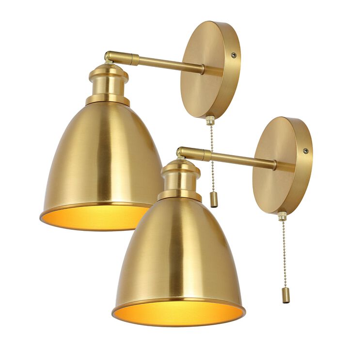 Hudson Farmhouse Bohemian Iron LED Sconce (Set of 2)