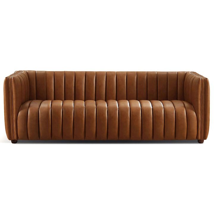 Ashcroft Furniture Co April Mid Century Modern Luxury Tight Back Couch