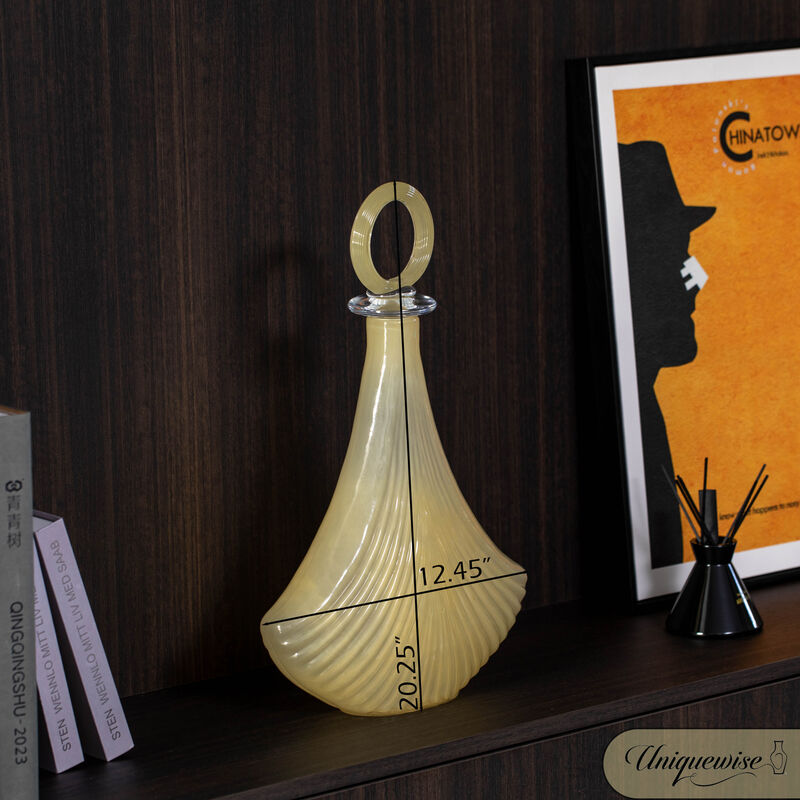 Unique 20-Inch Decanter Glass Vase