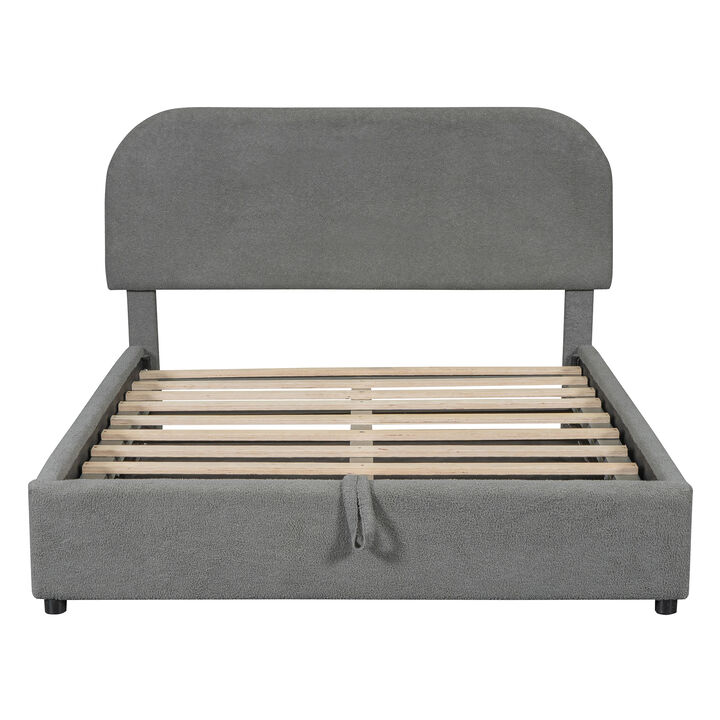 Merax Teddy Platform Bed with Hydraulic Storage System