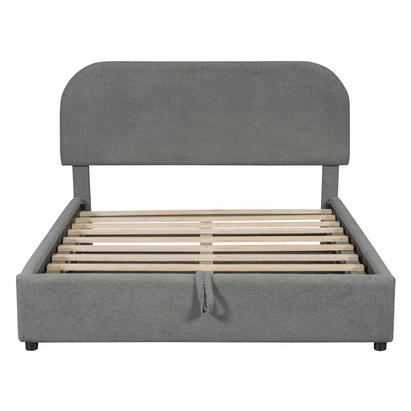 Merax Teddy Platform Bed with Hydraulic Storage System