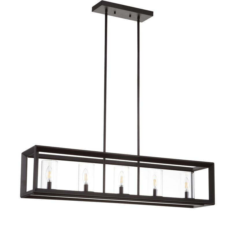 Anna Linear Metal/Glass LED Pendant