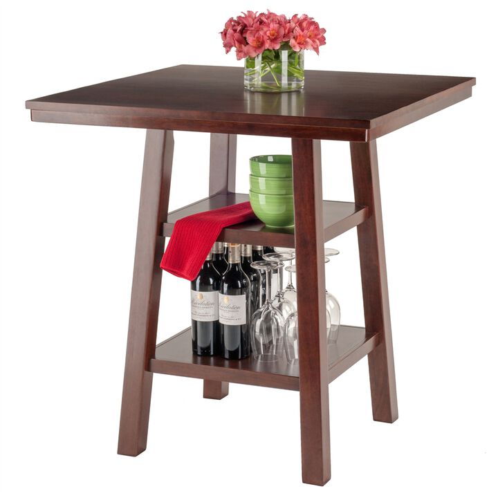 Winsome Wood Orlando High Table w/ 2 Shelves
