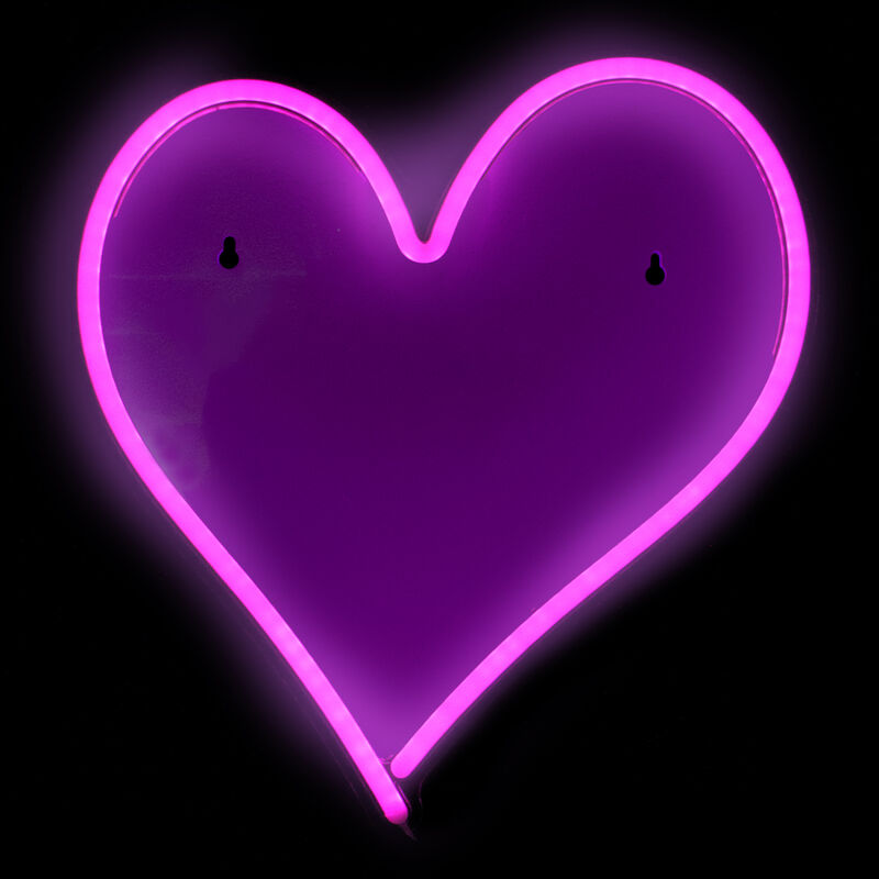 13.5" Pink Heart LED Neon Style Valentine's Day Wall Sign