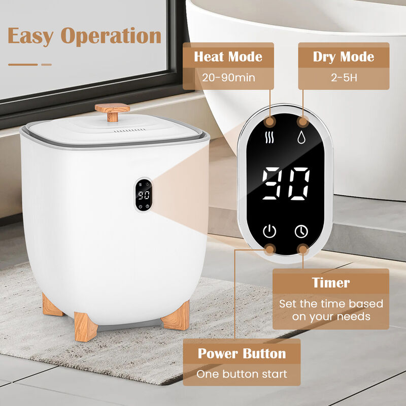 Towel Warmer Bucket with PTC Air Heater for Rapid and Even Heating