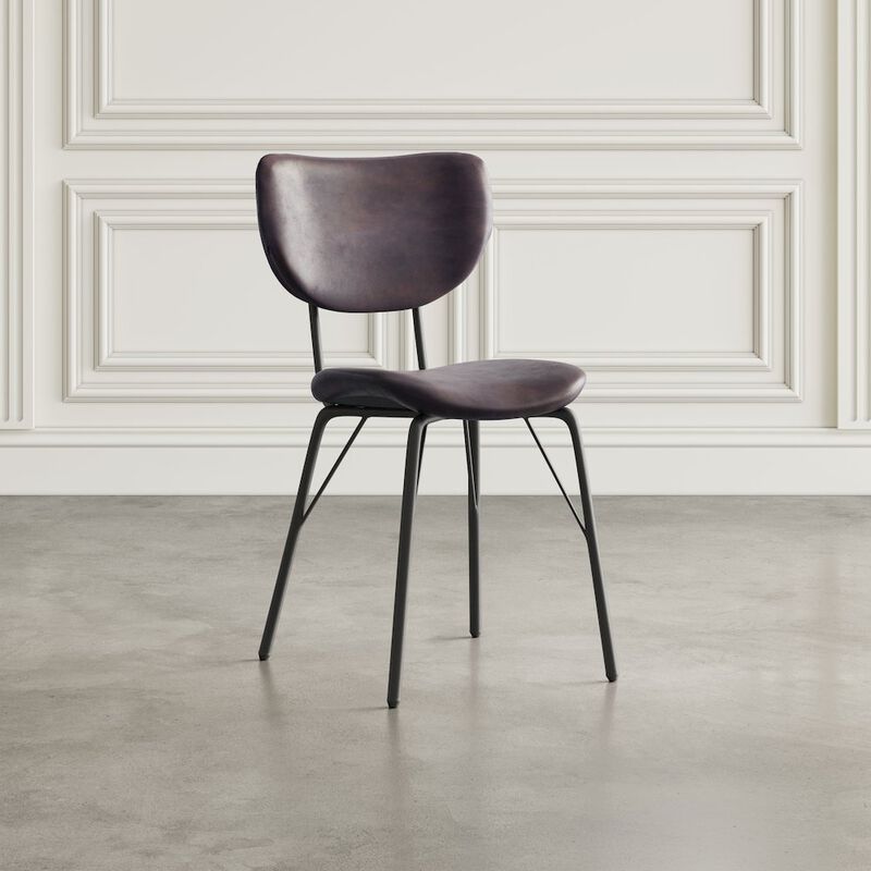 Jofran Modern Faux Leather Split-Back Upholstered Dining Chair (Set of 2)