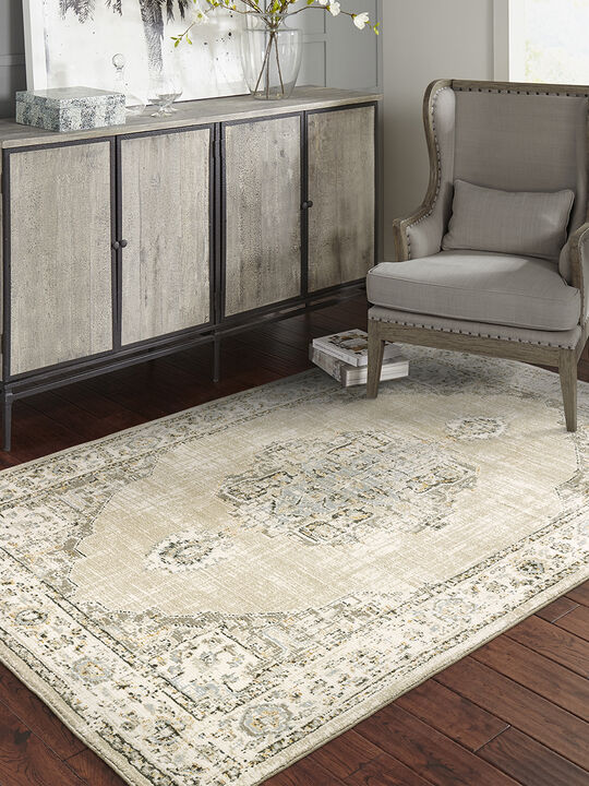 Andorra 1'10" x 3'2" Beige Rug