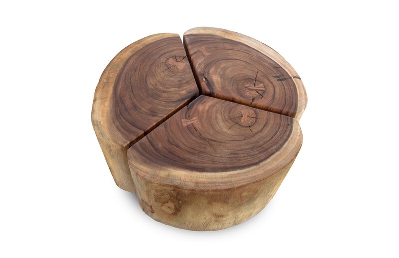 Clover 28" Coffee Table on Metal Base