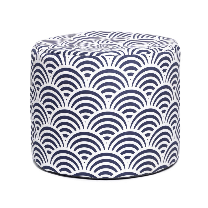 Jaxx Spring Outdoor Ottoman, Marine Scales