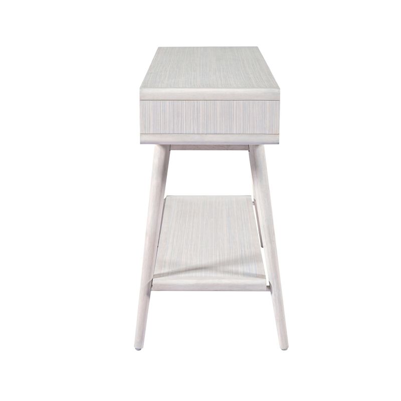Camy Sofa Console Table, 2 Open Cubbies, 1 Lower Shelf, White 48 Inch - Benzara
