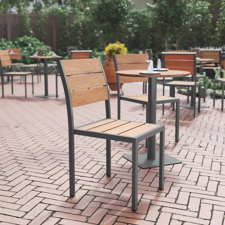 Faux Teak Restaurant Chairs