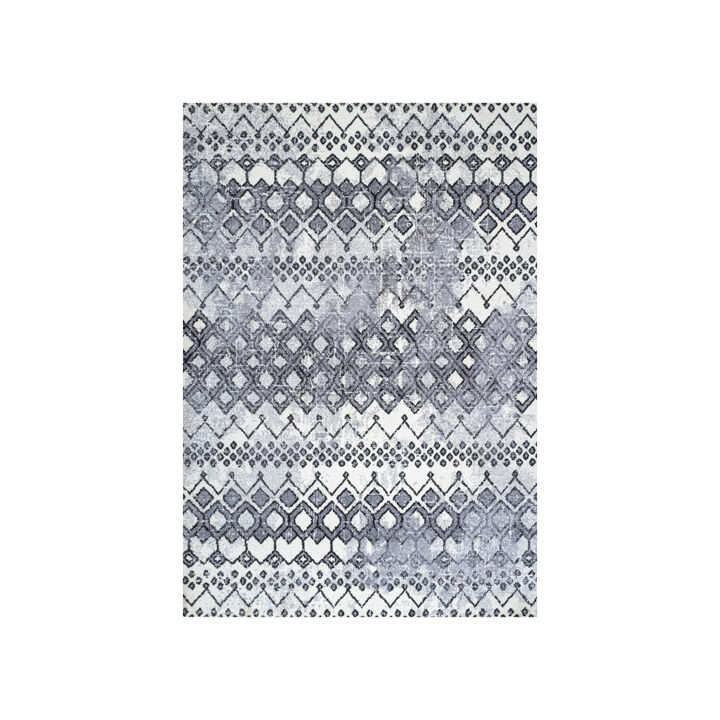Azmar Moroccan Geometric Distressed Area Rug