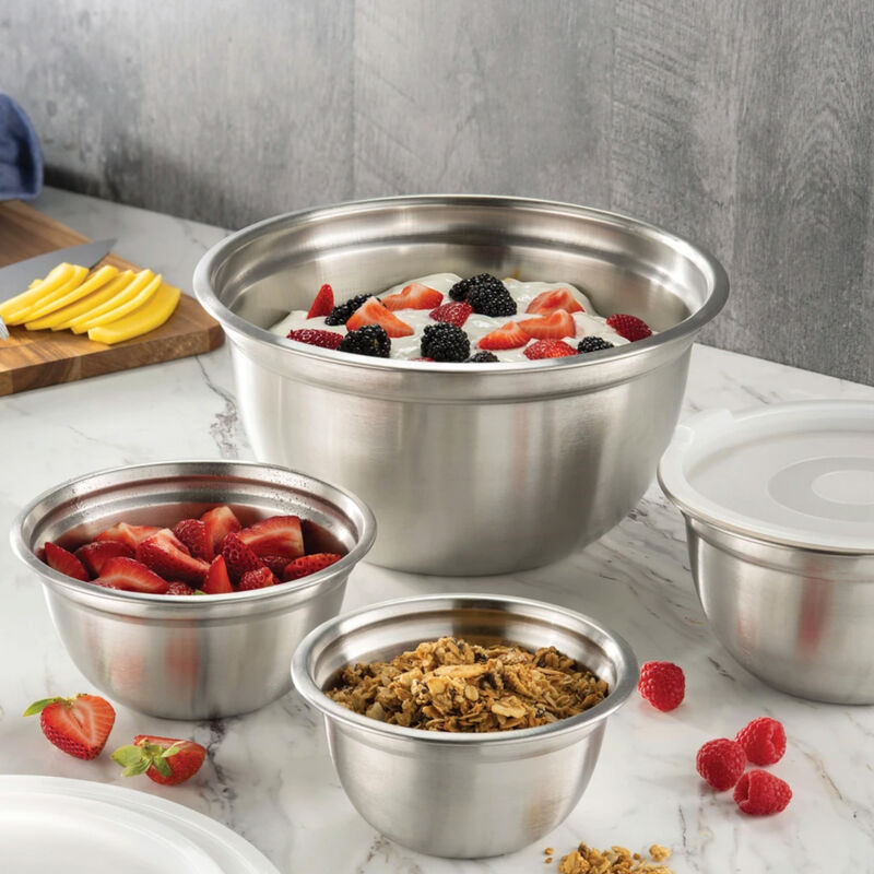 Stainless Steel Nested Mixing Bowls with Lids - Set of 5