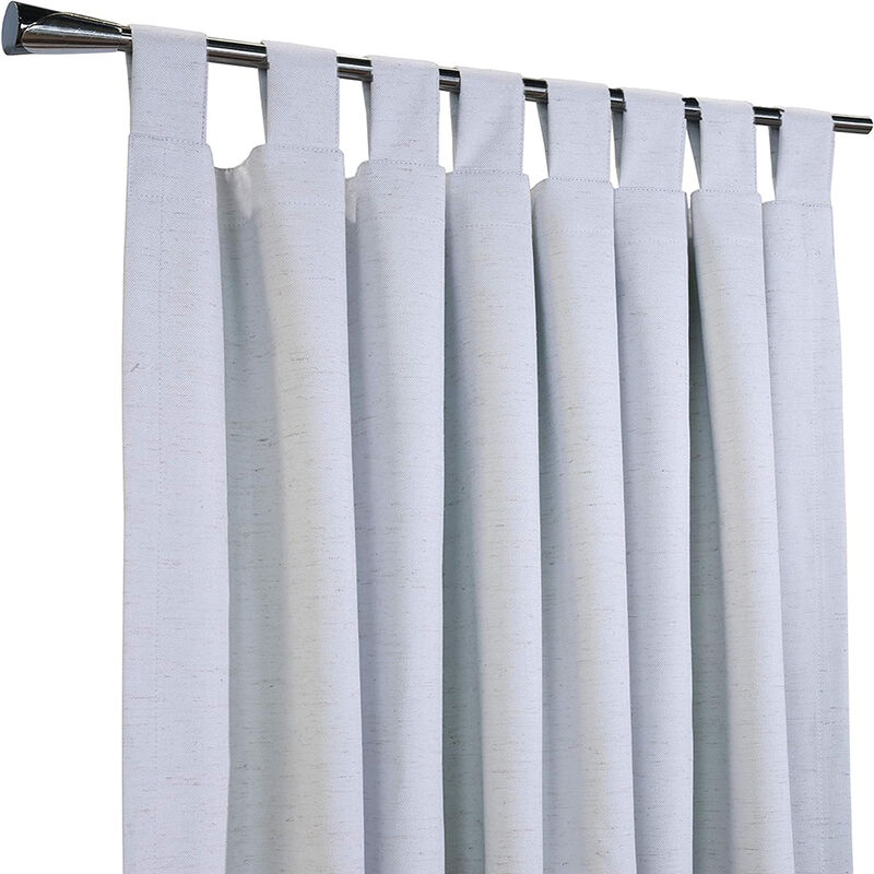Commonwealth Ventura Tab Top Curtain Panel Pair Window Dressing each - 52x84", White