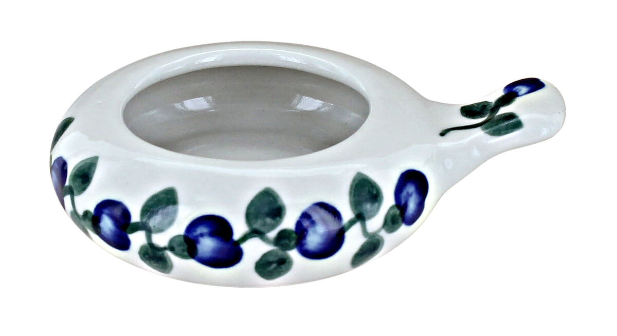 Blue Rose Polish Pottery Candle Holder