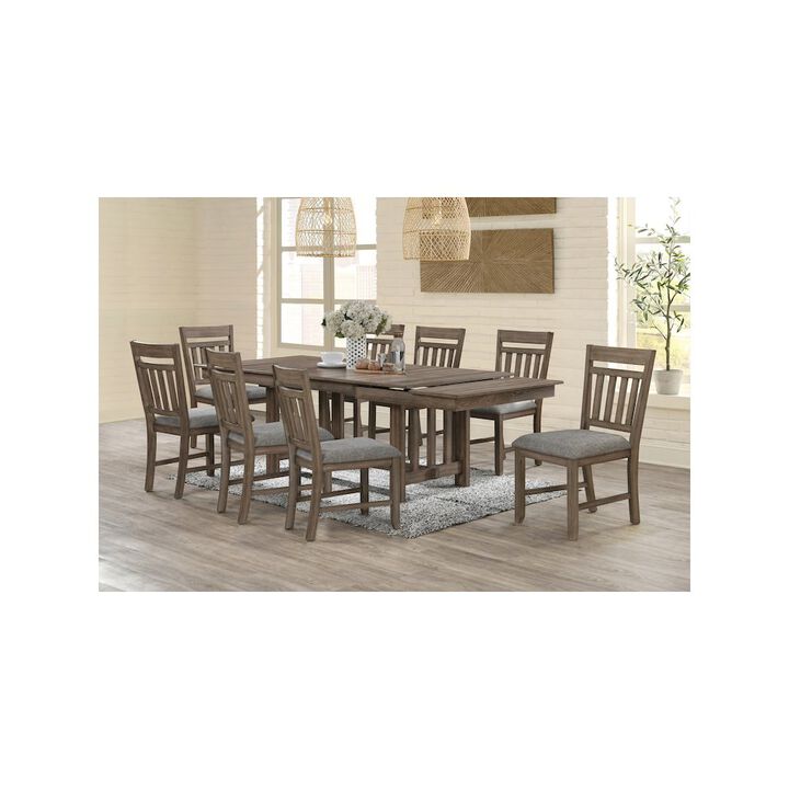 New Classic Furniture Harrisburg 9-Piece Wood Dining Set, Walnut