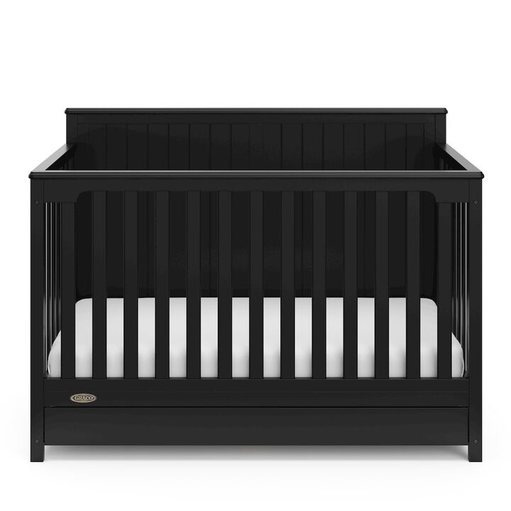 Graco Hadley 5-in-1 Convertible Crib with Drawer (Black)
