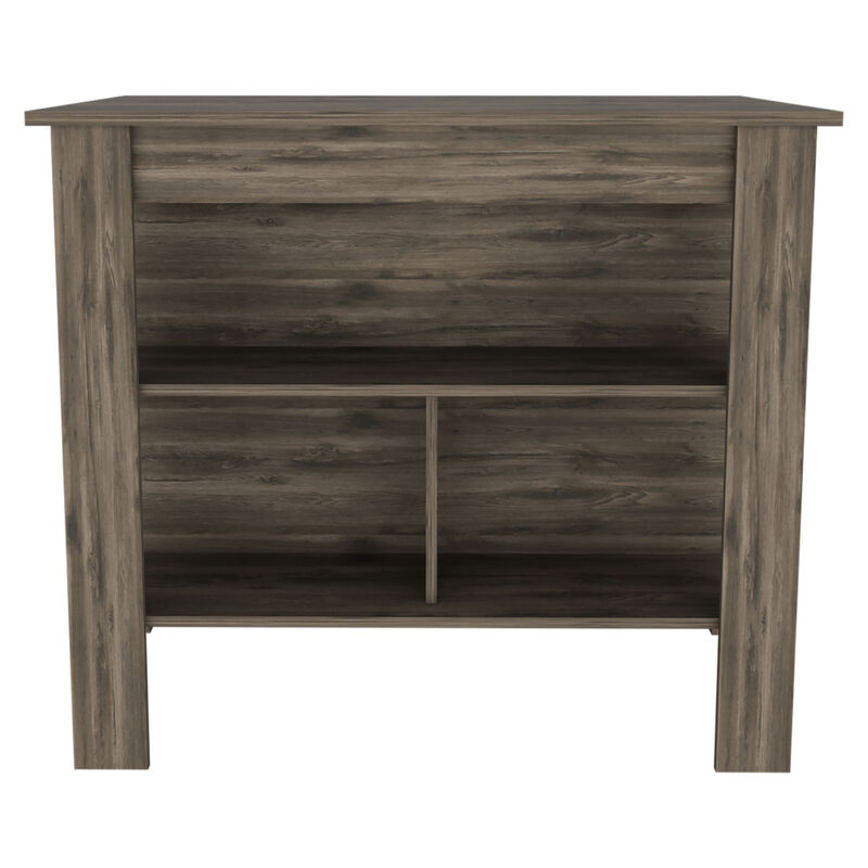 Streamdale Rockaway 3-Shelf Kitchen Island Dark Brown