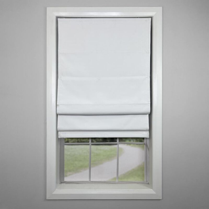 Versailles Octavia Cordless Roman Blackout Shades For Windows Insides/Outside Mount 30" x 63" White