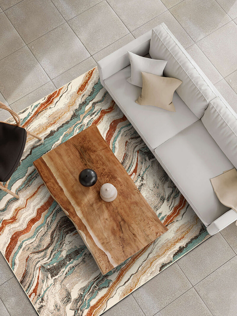 Soiree Pearl River Alabaster 5' 3" x 7' 10" Rug