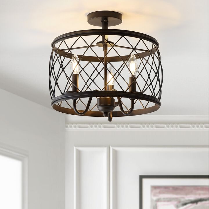 Eleanor Metal LED Semi Flush Mount Ceiling Light