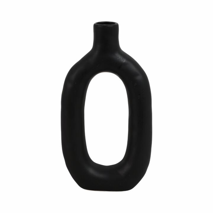 9" Stone Textured Cut-Out Vase