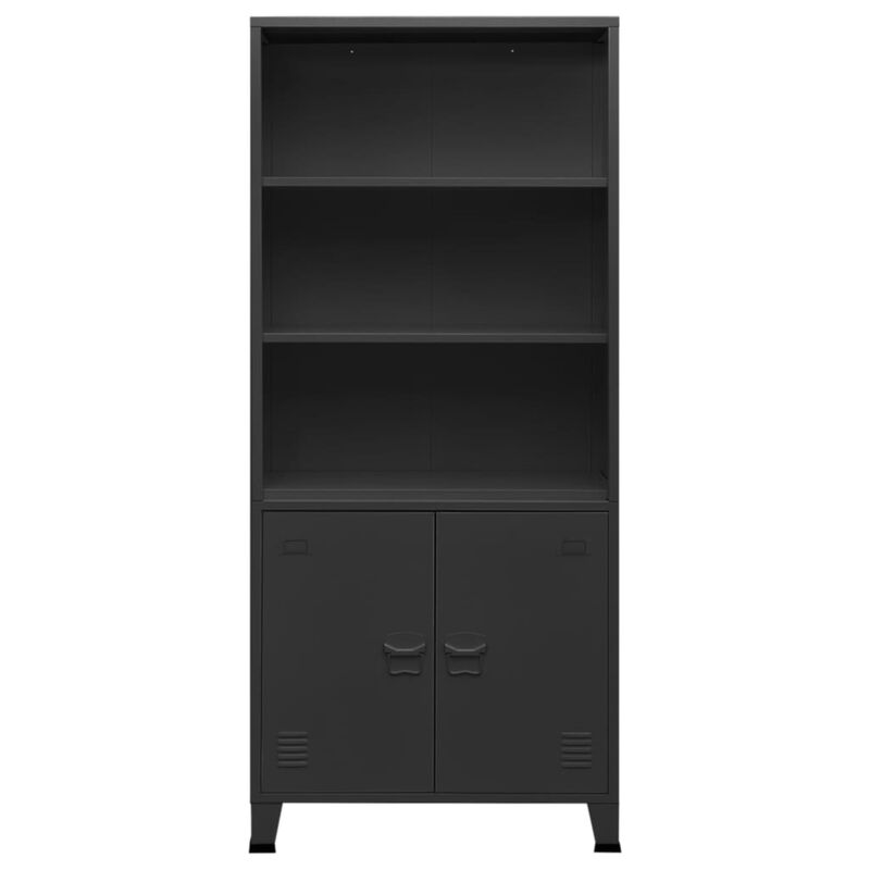 vidaXL Industrial Bookshelf Anthracite 31.5"x12.6"x70.9" Steel