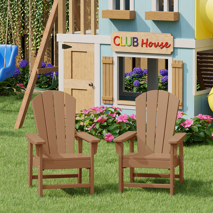 WestinTrends Kids Outdoor Adirondack Plastic Patio Chair (Set of 2)