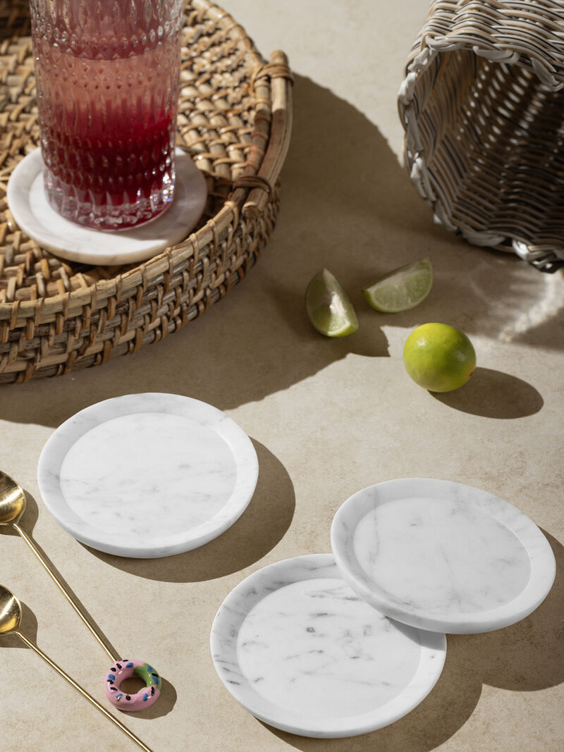Paloma Marble Coasters, Set of 4