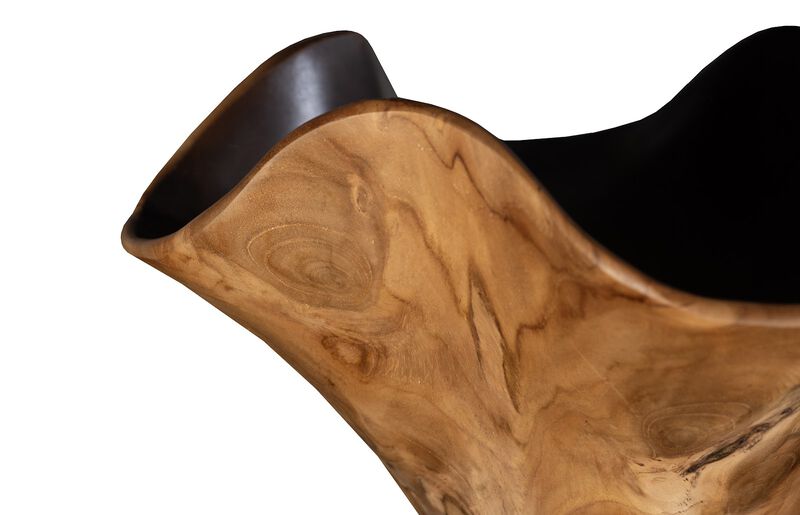Teak Wood Black Bowl