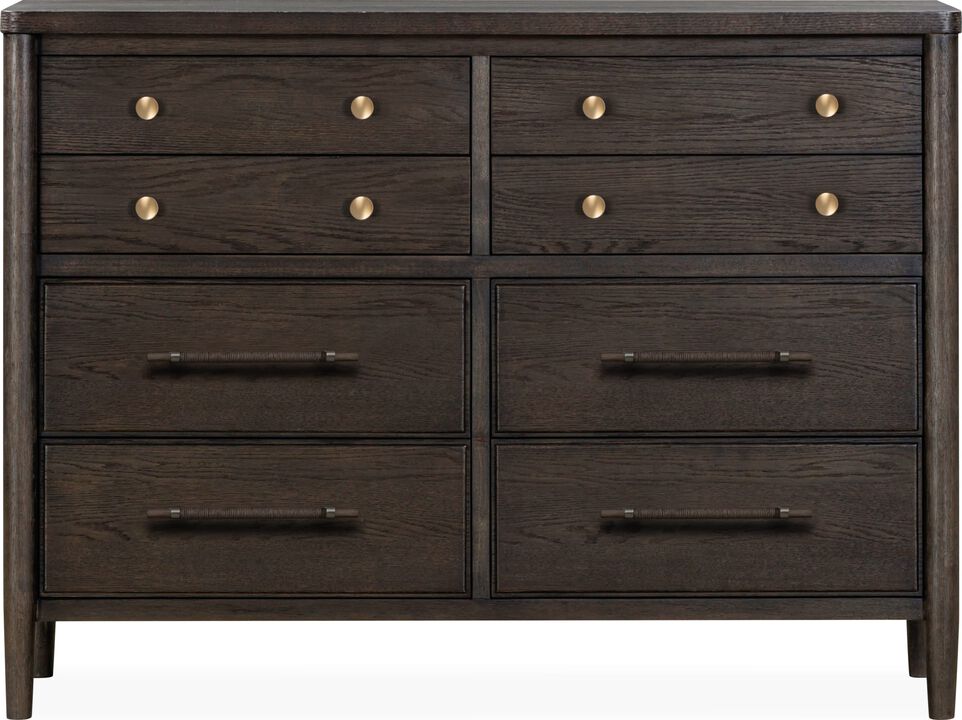 Rockport Eight Drawer Oak Wood Dresser