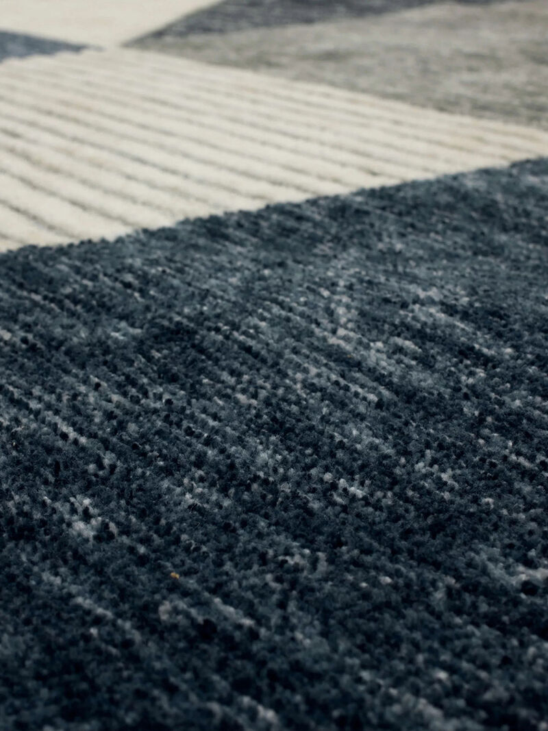 Bowen Oblique Blue 8'x10' Rug by Drew and Jonathan