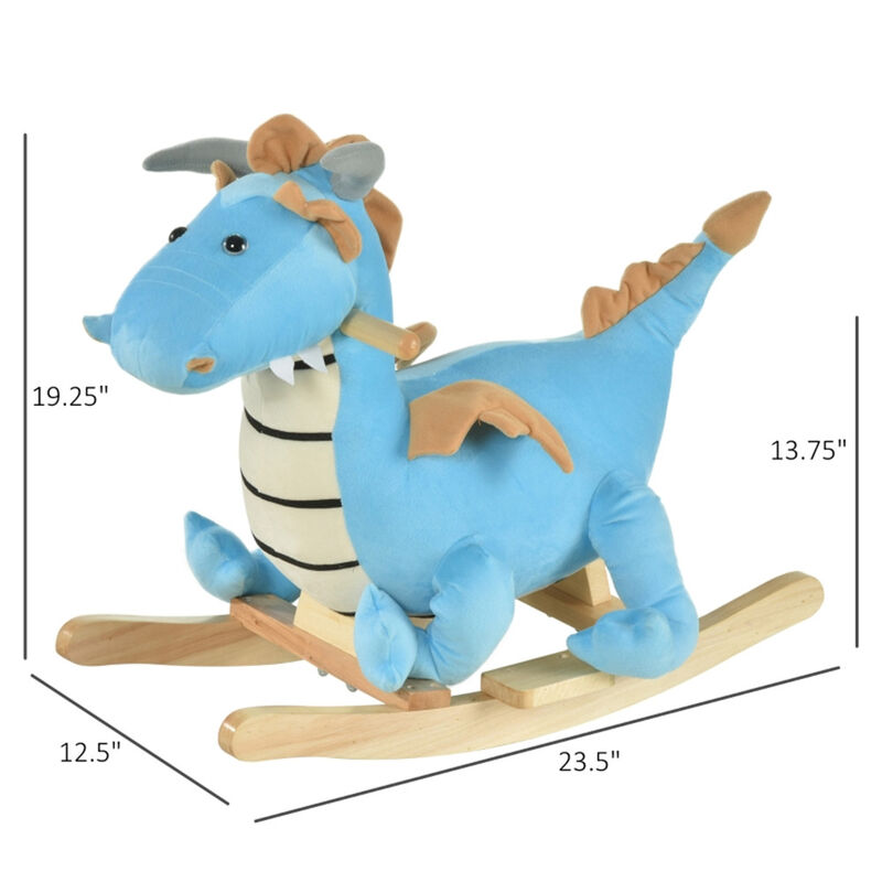 Baby Rocking Horse for Toddlers 18-36 Months, Plush Toy with Cushioned Seat