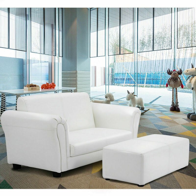 Soft Kids Double Sofa with Ottoman