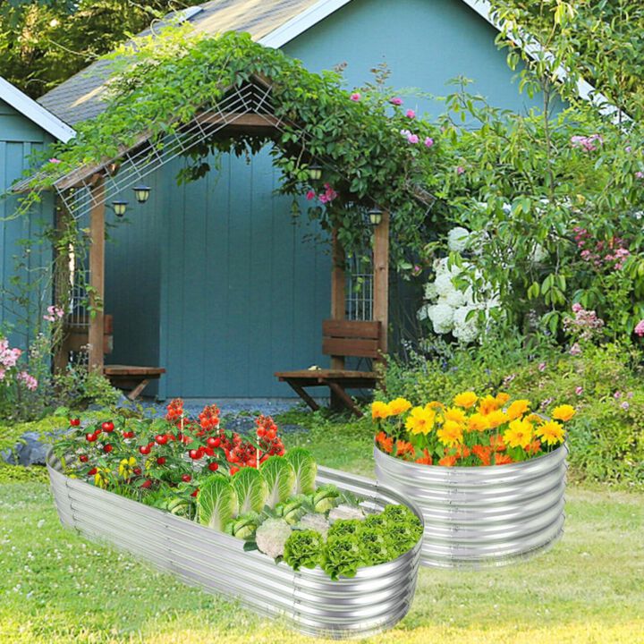 Hivvago Raised Garden Bed with Open Base for Growing Vegetables