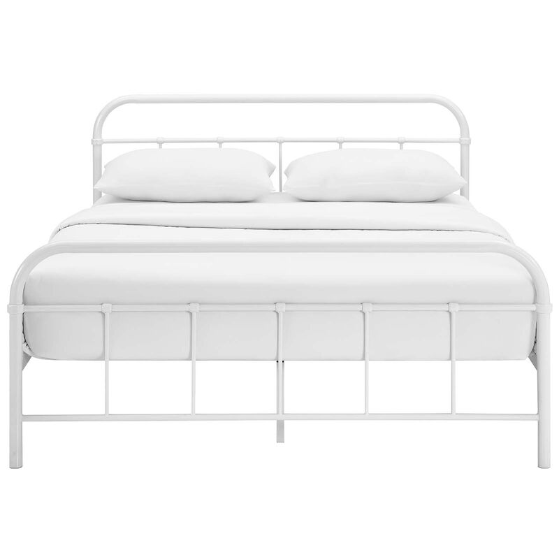 Modway Furniture  36.5 x 84.5 in. Maisie Queen Stainless Steel Bed Frame