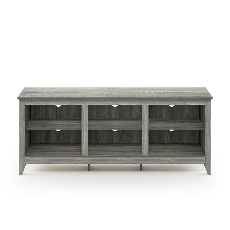 Furinno Furinno Jensen TV Stand with Shelves, for TV up to 60 Inch, French Oak Grey