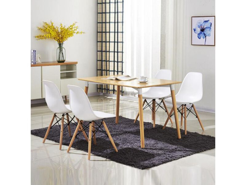Set of 4 Mid Century Modern Dining Chair with Wood Leg